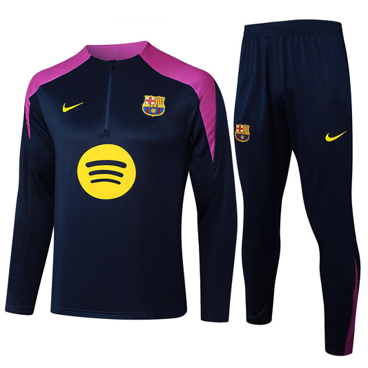 Fato de Treino FC Barcelona 2024-25 - Camisola com Fecho