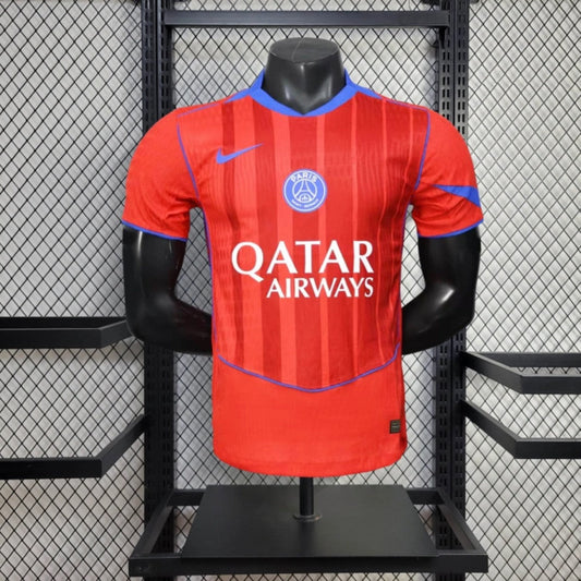 Camisola FC Paris Saint-Germain 2025-26 Alternativa Vermelha Versão Jogador