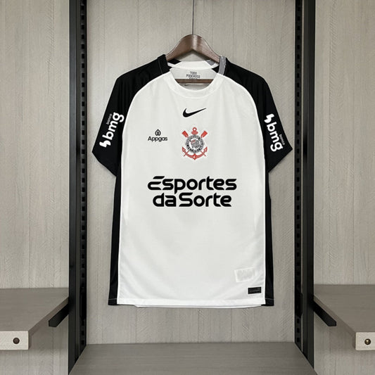 Camisola SC Corinthians 2025-26 Principal Versão Adepto Todos Patrocinadores