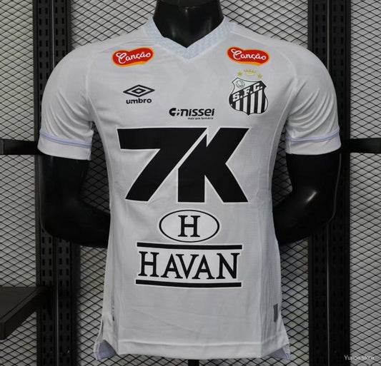 Camisola Santos FC 2025-26 Principal Versão Jogador Todos Patrocinadores