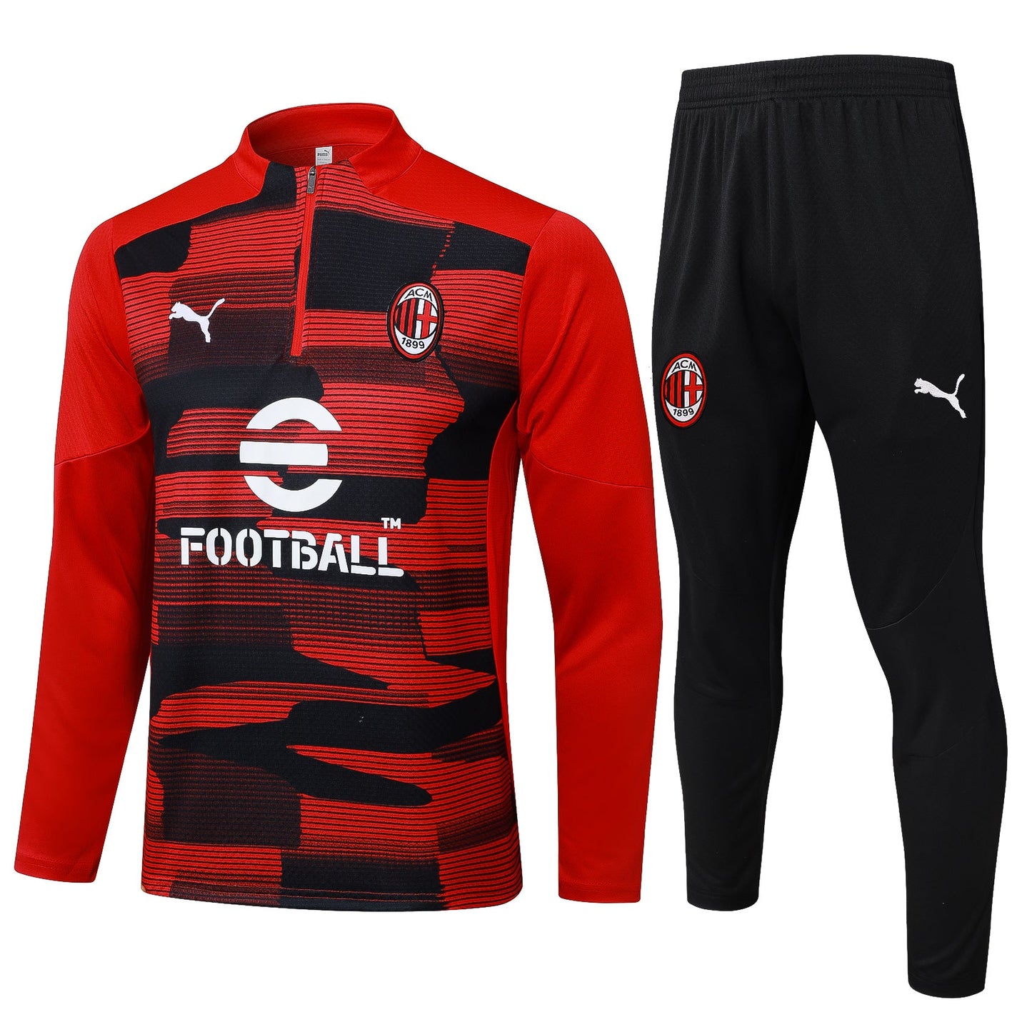 Fato de Treino AC Milan 2024-25 - Camisola com Fecho