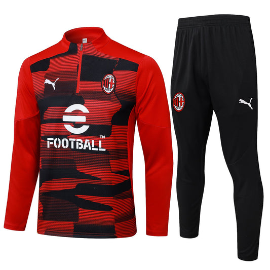Fato de Treino AC Milan 2024-25 - Camisola com Fecho