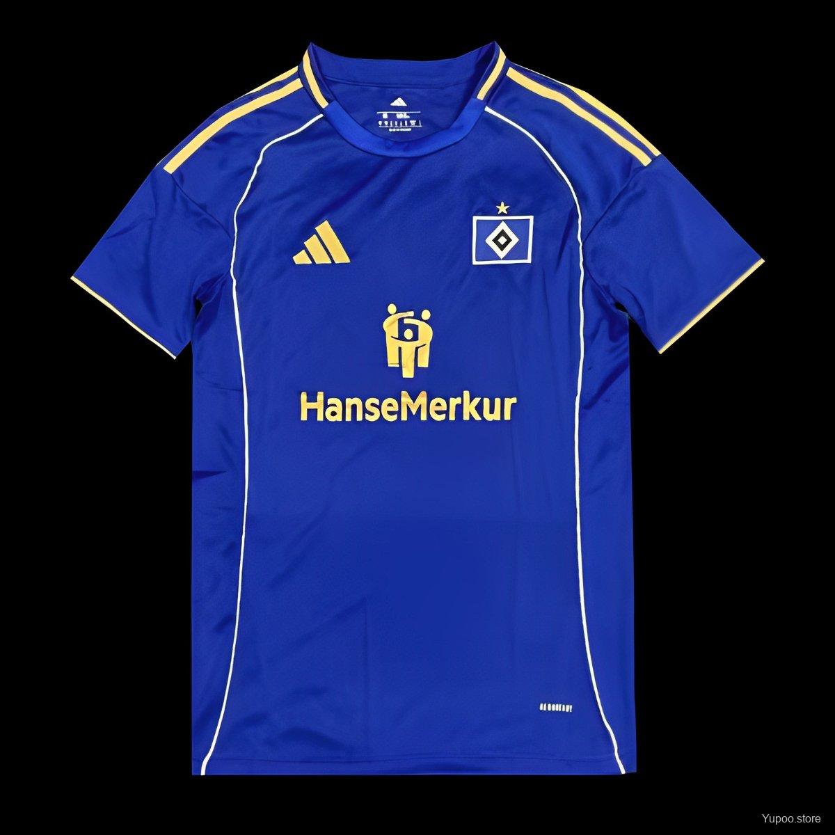 Camisola Hamburger SV 2025-26 Alternativa Azul Versão Adepto