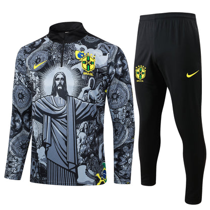 Fato de Treino Brasil 2024 - Camisola com Fecho