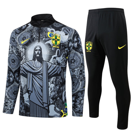 Fato de Treino Brasil 2024 - Camisola com Fecho