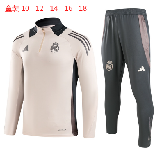 Fato Treino Criança Real Madrid CF 2024-25 - Camisola com Fecho