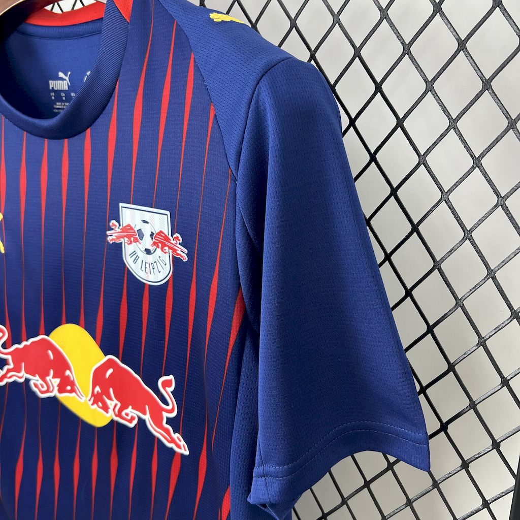 Camisola RB Leipzig 2025-26 Alternativa Azull Versão Adepto