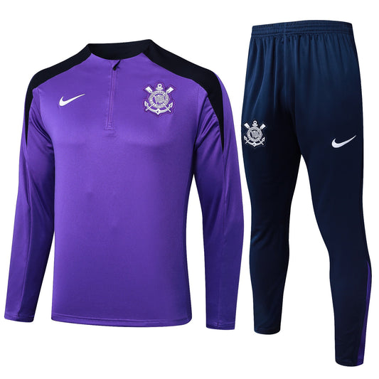 Fato de Treino SC Corinthians 2024-25 - Camisola com Fecho