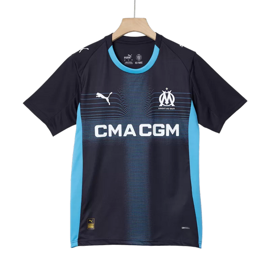 Camisola Olympique Marselha 2025-26 Alternativa Azul Versão Adepto