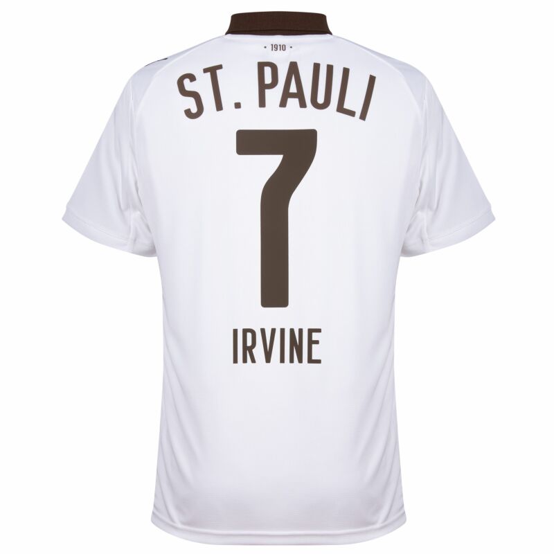 Camisola FC St. Pauli 2025-26 Alternativa Branca Versão Adepto IRVINE #7
