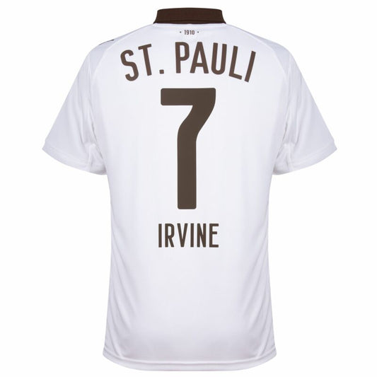 Camisola FC St. Pauli 2025-26 Alternativa Branca Versão Adepto IRVINE #7