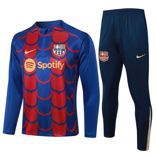 Fato de Treino FC Barcelona 2024-25 - Camisola com Fecho