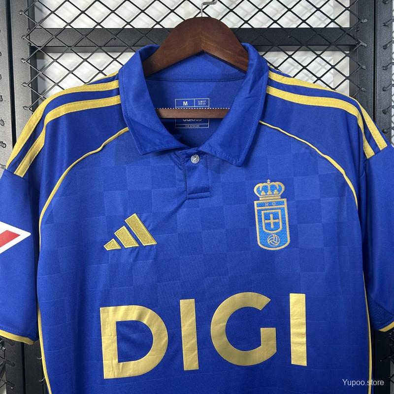 Camisola Real Oviedo 2025-26 Principal Versão Adepto