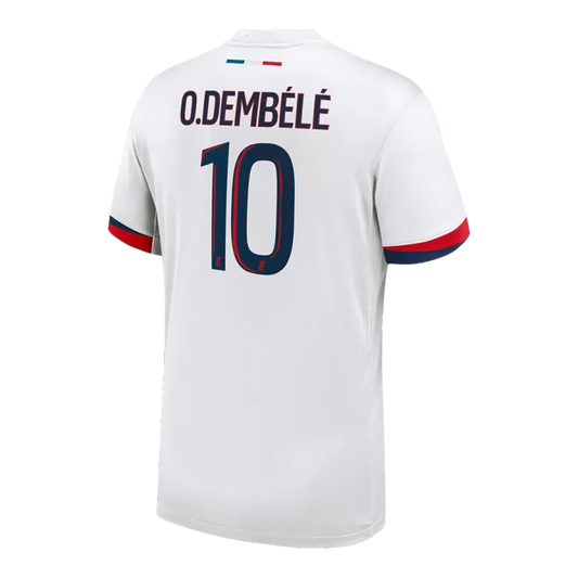 Camisola FC Paris Saint-Germain 2024-25 Alternativa Branca Versão Adepto O.DEMBÉLÉ #1
