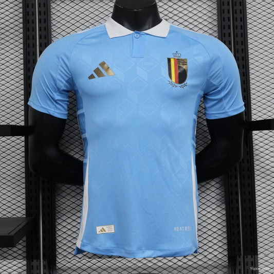 Camisola Belgica 2024 Alternativa Azul Versão Jogador
