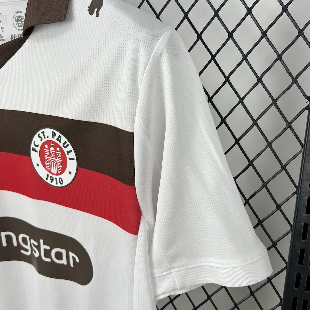 Camisola FC St. Pauli 2025-26 Alternativa Branca Versão Adepto IRVINE #7