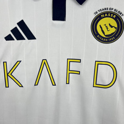 Camisola Al-Nassr 2025-26 Alternativa Branca Versão Adepto RONALDO #7 (Entrega Imediata)