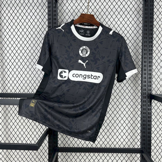 Camisola St. Pauli 2025-26 Alternativa Preta Versão Adepto
