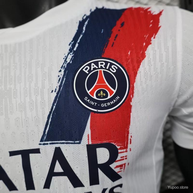 Camisola FC Paris Saint-Germain 2025-26 Alternativa Branca Versão Jogador