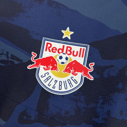 Camisola RB Salzburg 2025-26 Alternativa Azul Versão Adepto