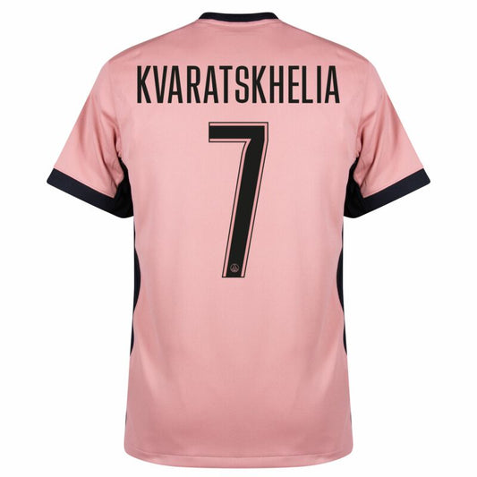 Camisola FC Paris Saint-Germain 2024-25 Alternativa Laranja UCL Versão Adepto KVARATSKHELIA #7